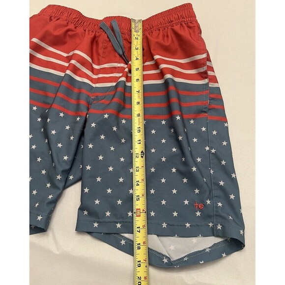 TIPSY ELVES Freedom's Calling Swim Trunks Size Large Red White Blue Liner USA 8" - Picture 11 of 13